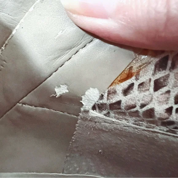 Gianni Bini Light Tan Snakeskin Ankle Booties Womens 8 Low Heel Boots - Picture 10 of 14